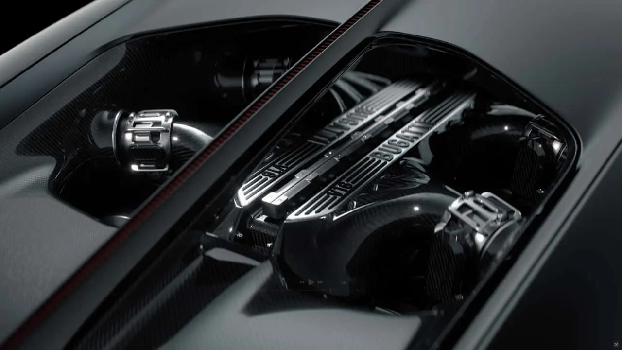 Bugatti ar putea combina motorul V16 cu cutie de viteze manual