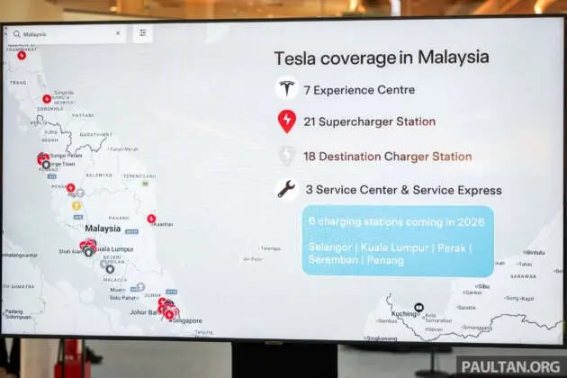 Tesla Malaysia își extinde semnificativ rețeaua de încărcare rapidă